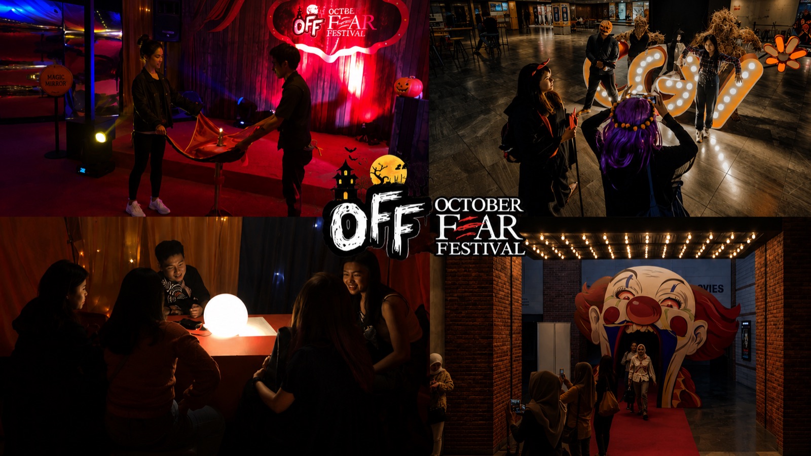The Haunted Circus served as the centerpiece of the event, transforming a familiar symbol of entertainment into an immersive Halloween experience.