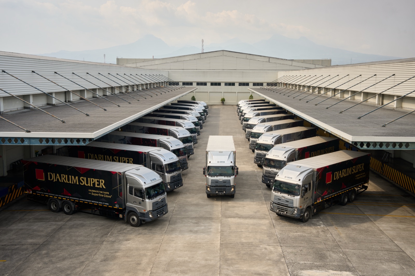 Djarum Truck in-front of Djarum's Warehouse in Kudus